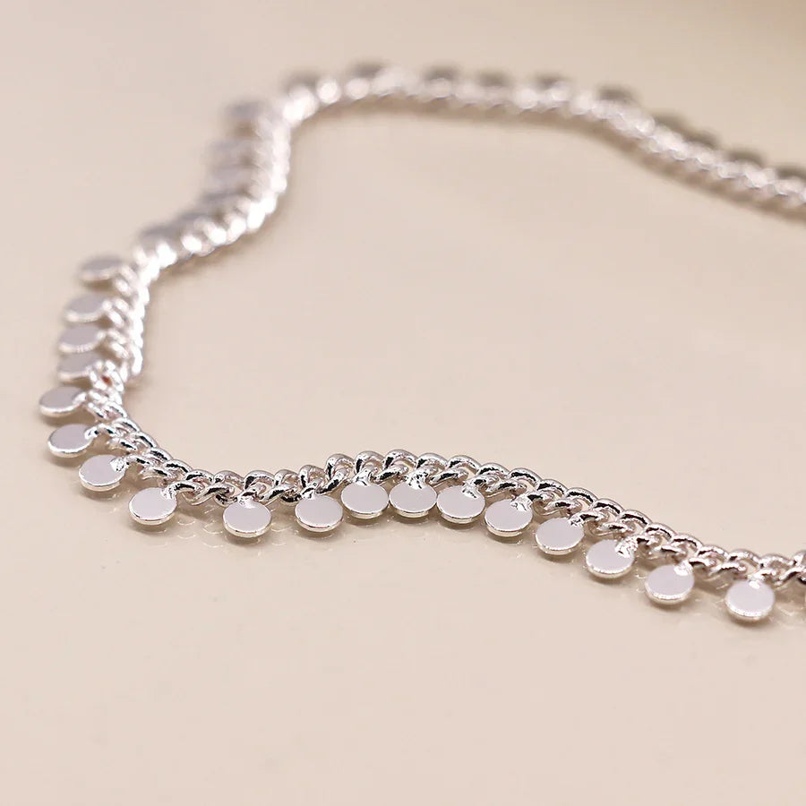 POM - Silver Plated Multi Disc & Chain Necklace