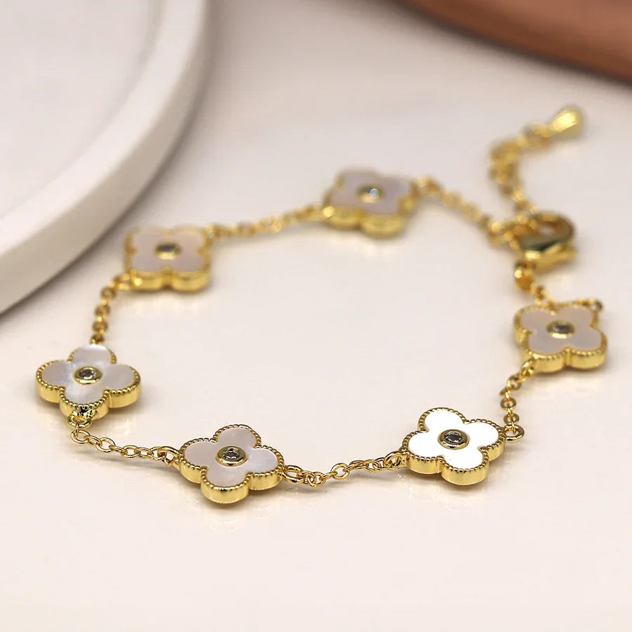 POM - Golden Chain & Quatrefoil Bracelet