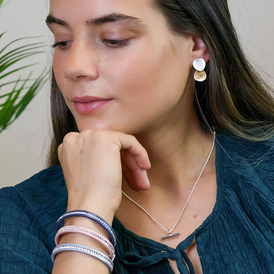 Silver Plated T-Bar Necklace