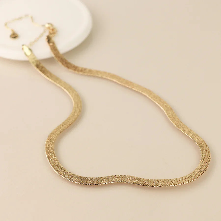 Golden Lquid Chain Necklace