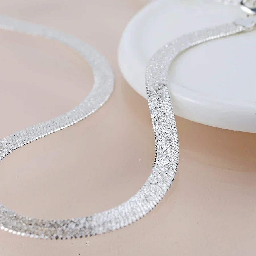 Silver Plated Liquid Chain Necklace