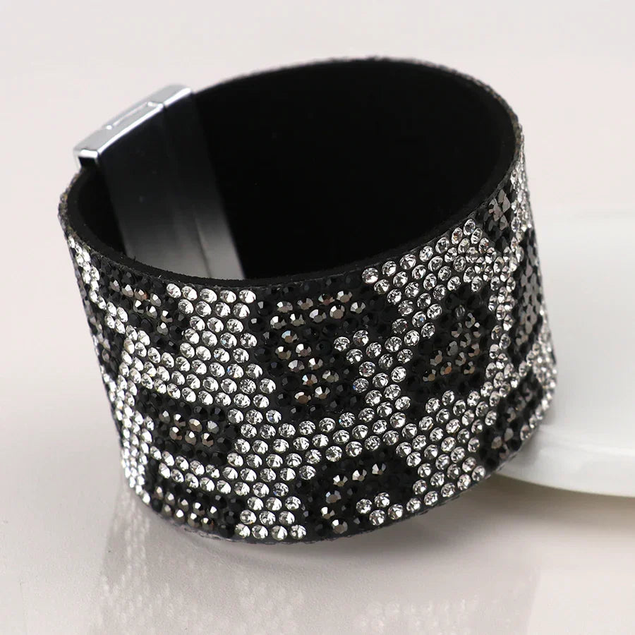 POM - Silver Mix Animal Print Cuff