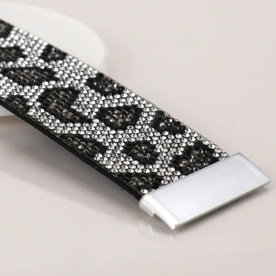 POM - Silver Mix Animal Print Cuff