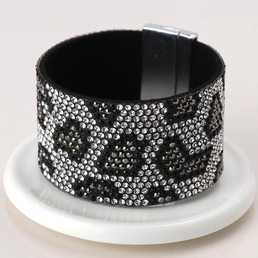 POM - Silver Mix Animal Print Cuff