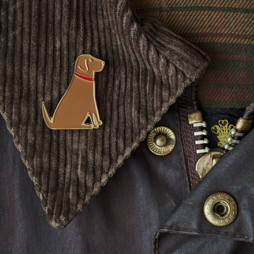 Fox Labrador Christmas Dog Pin