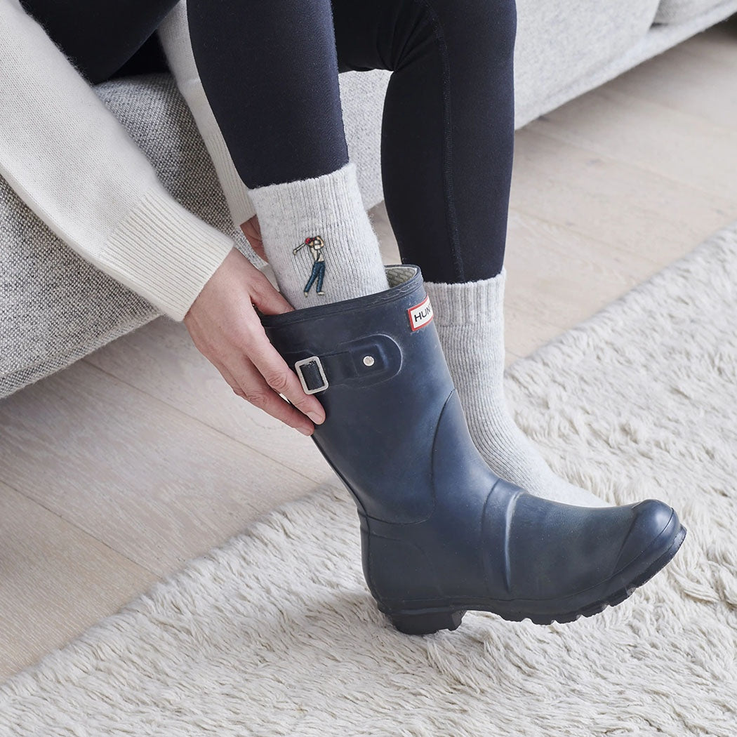 Golfer Sports Lover Wool Socks