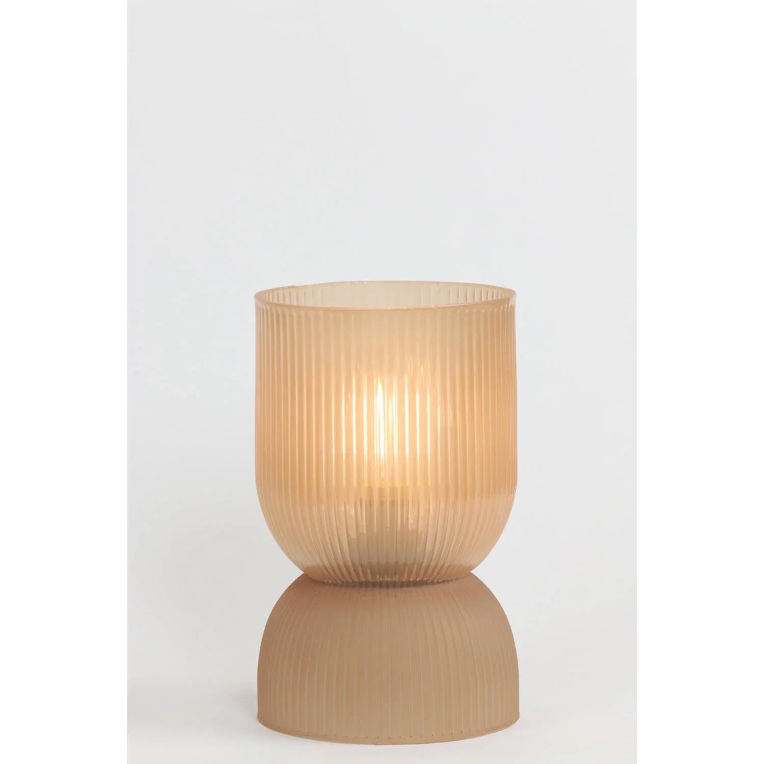 Phoebe Glass Peach Table LED Lamp