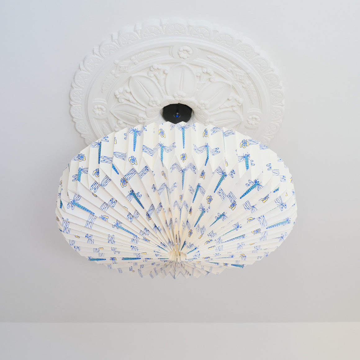 Origami Paper Lightshade Saucer 'Dragonflies'