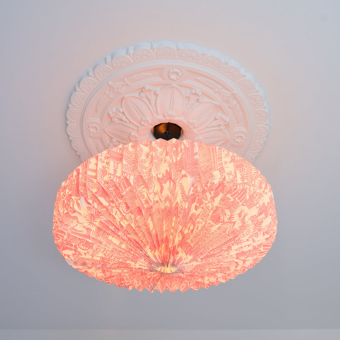 Origami Paper Lightshade Saucer 'Indian Toile'