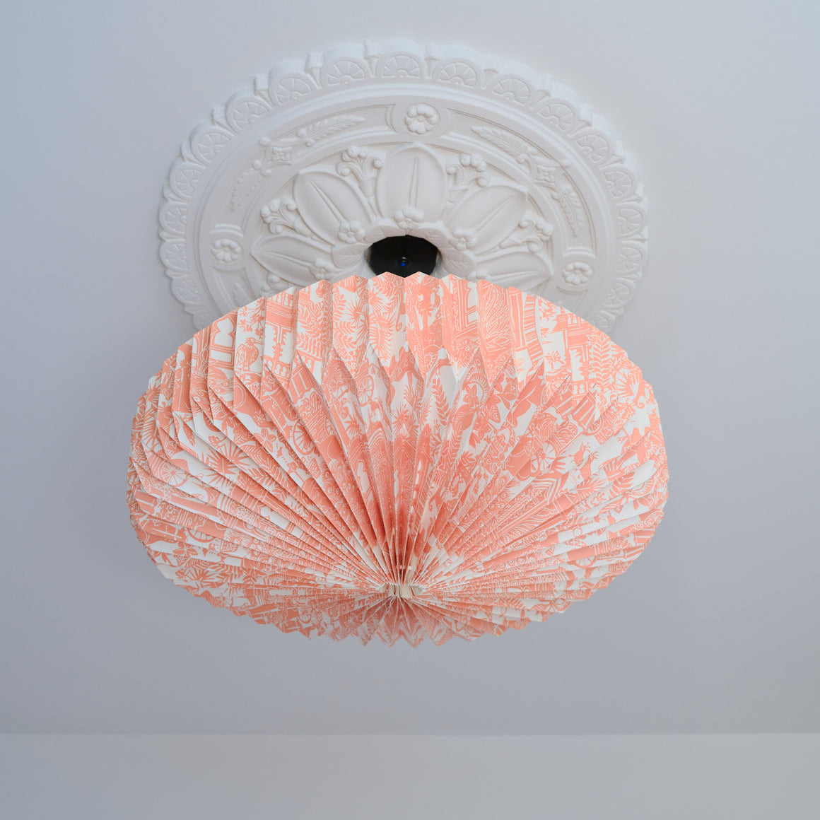 Origami Paper Lightshade Saucer 'Indian Toile'