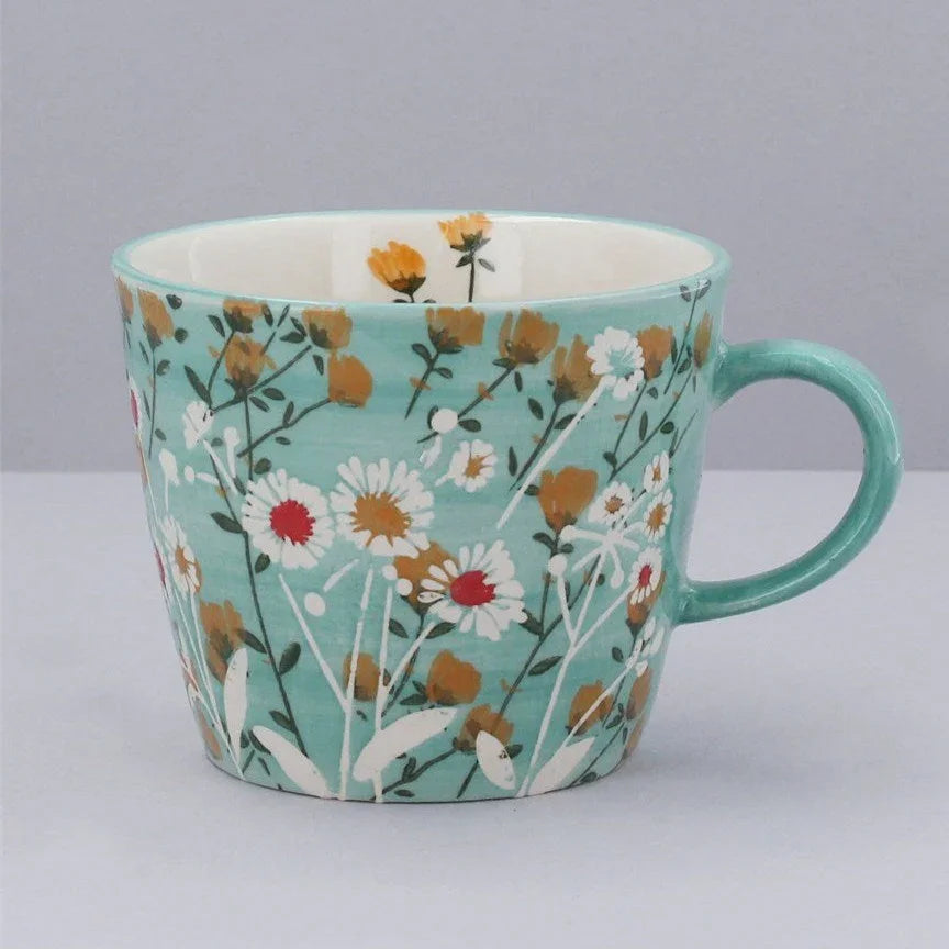 Gisela Graham Blue Wild Daisy Mug