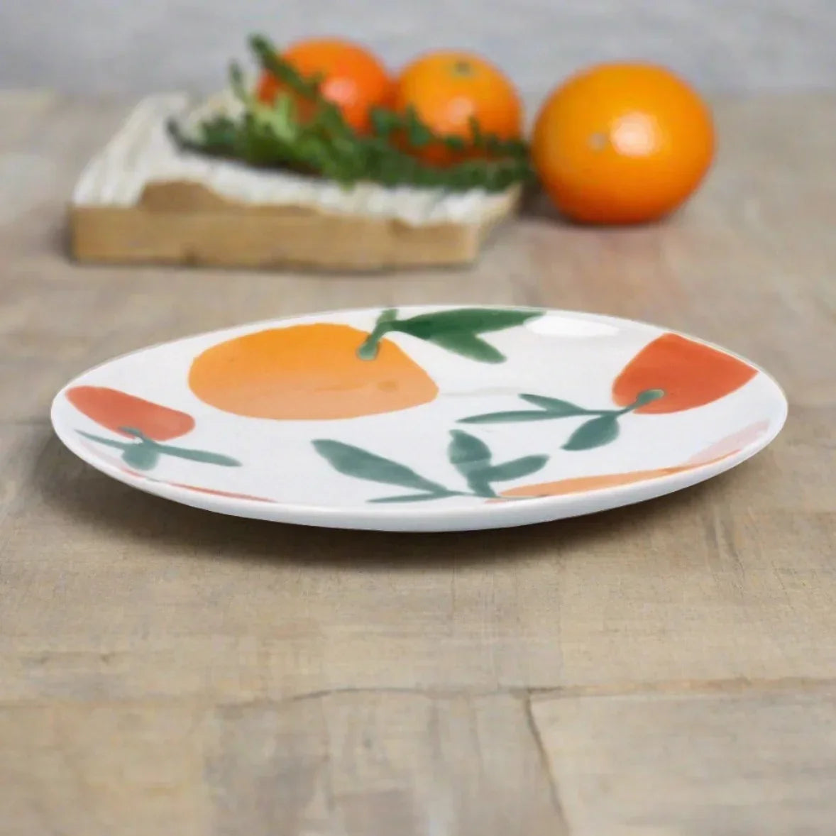 Stoneware Salad Plate - Clementine