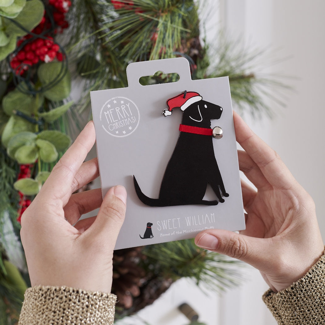 Black Labrador Dog Christmas Tree Decoration