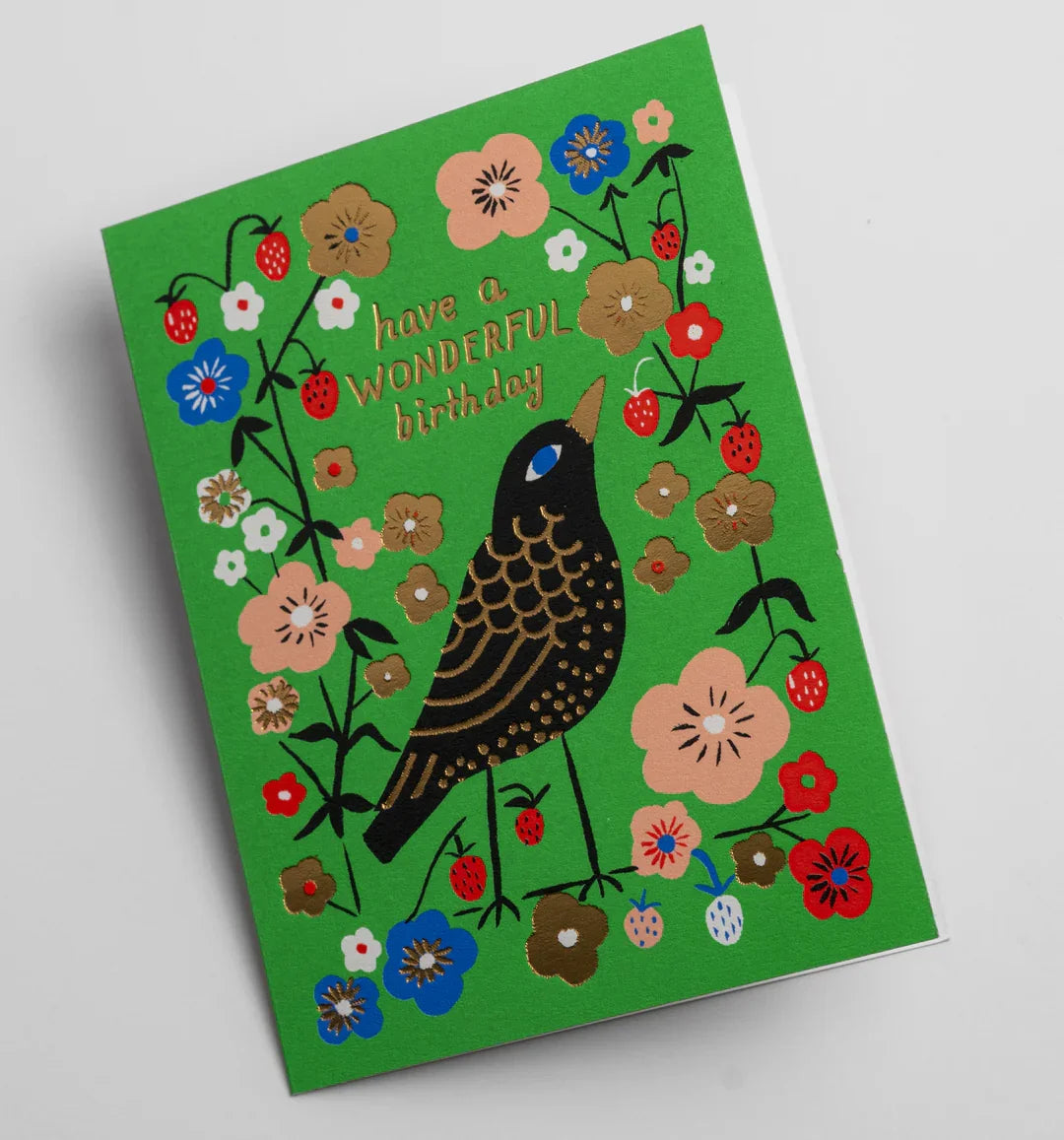 Lagom Design - Wonderful Birthday - Blackbird Mini Card
