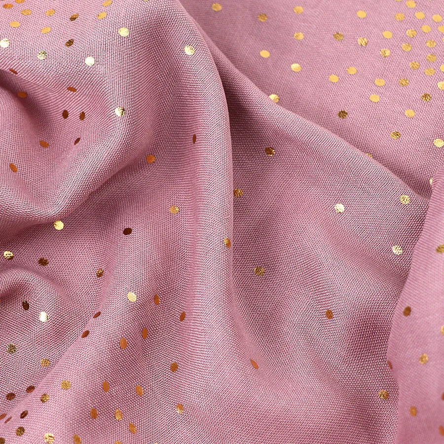 Pom - Blush & Gold Scattered Spot Print Scarf
