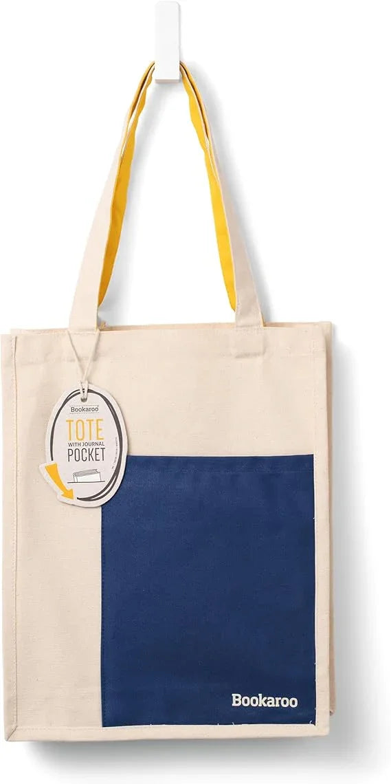 Bookaroo Tote Bag - Navy & Yellow