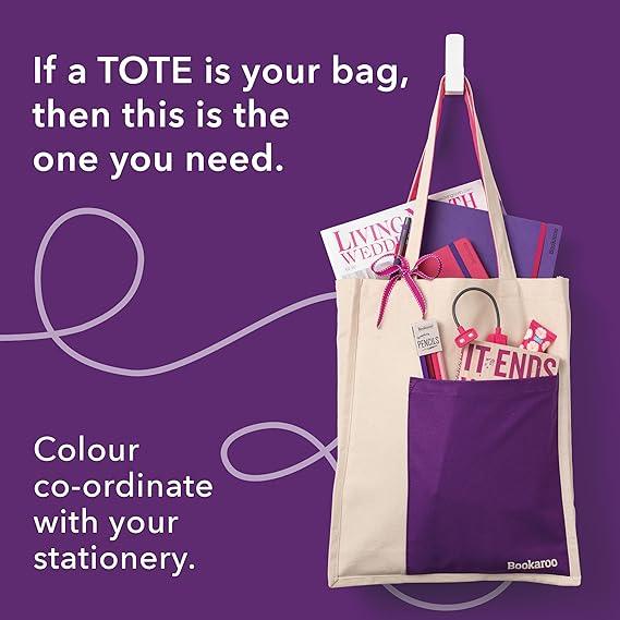 Bookaroo Tote Bag - Purple & Pink
