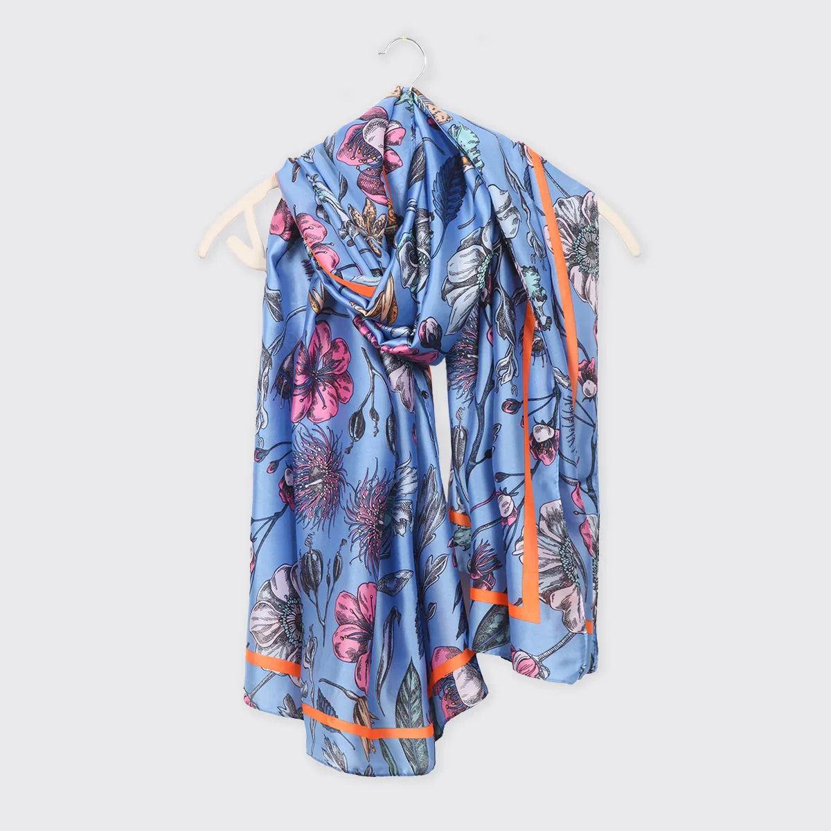 Florencia Long Scarf -Blue