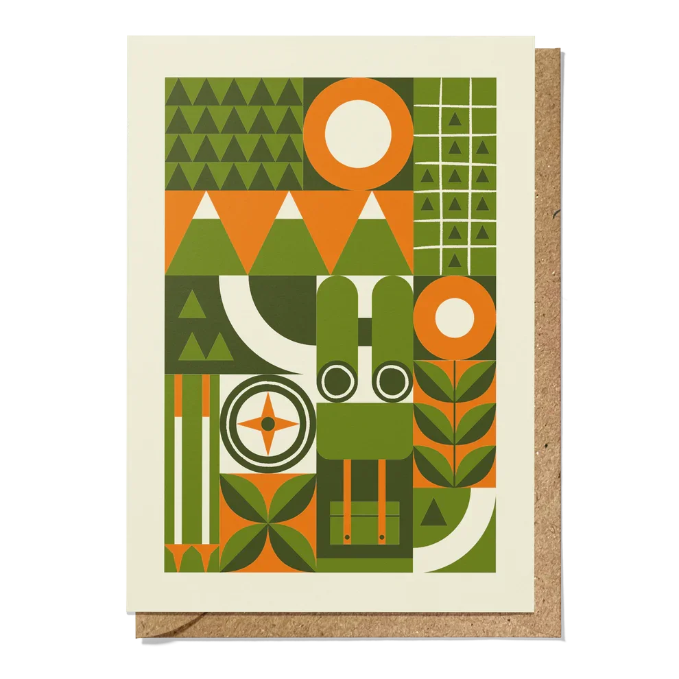 Hiking Geometric Reusable Art Card