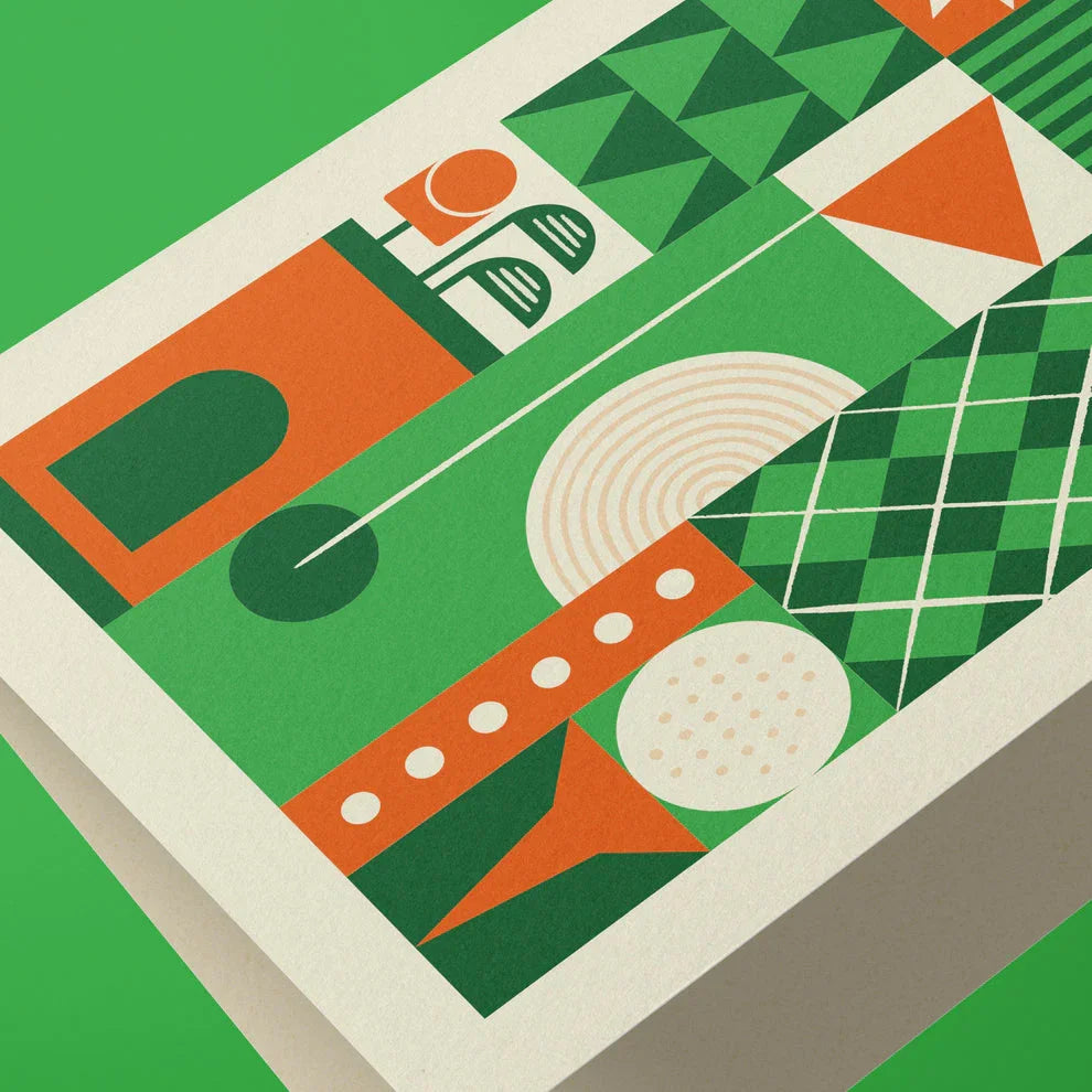 Golf Geometric Reusable Art Card