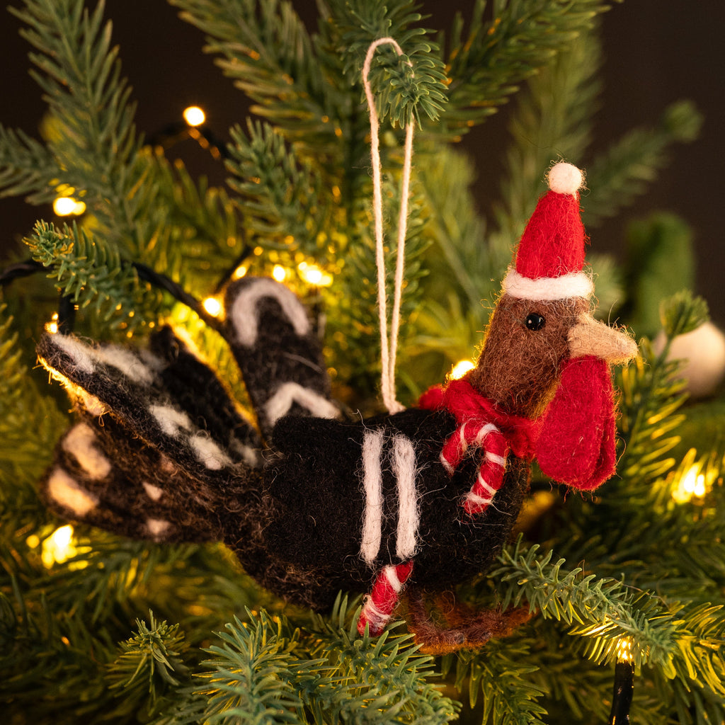 Festive Turkey with Candy Cane