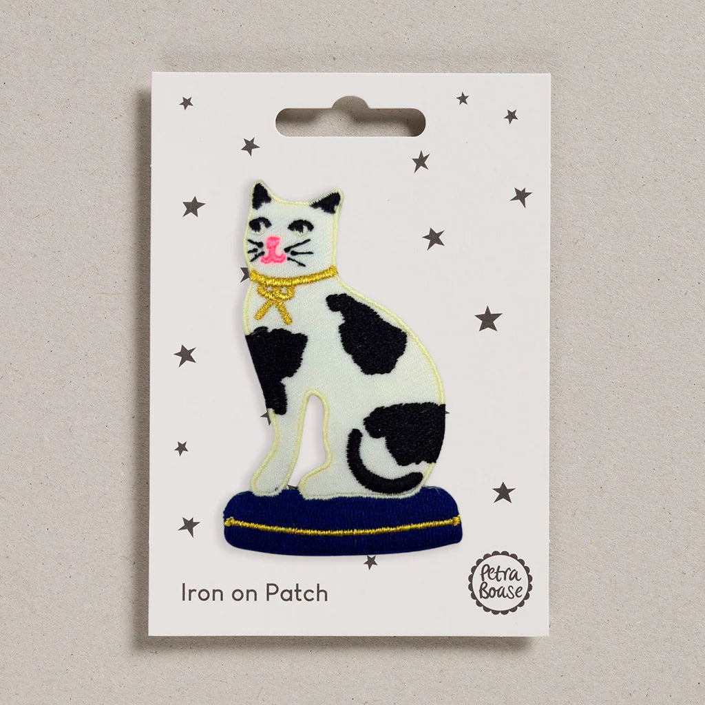 Cat With Bow Iron on Patch