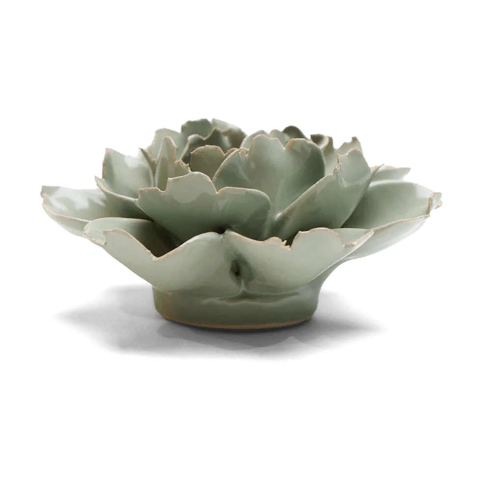 Ceramic Flower Wall Art Flower Green Rose