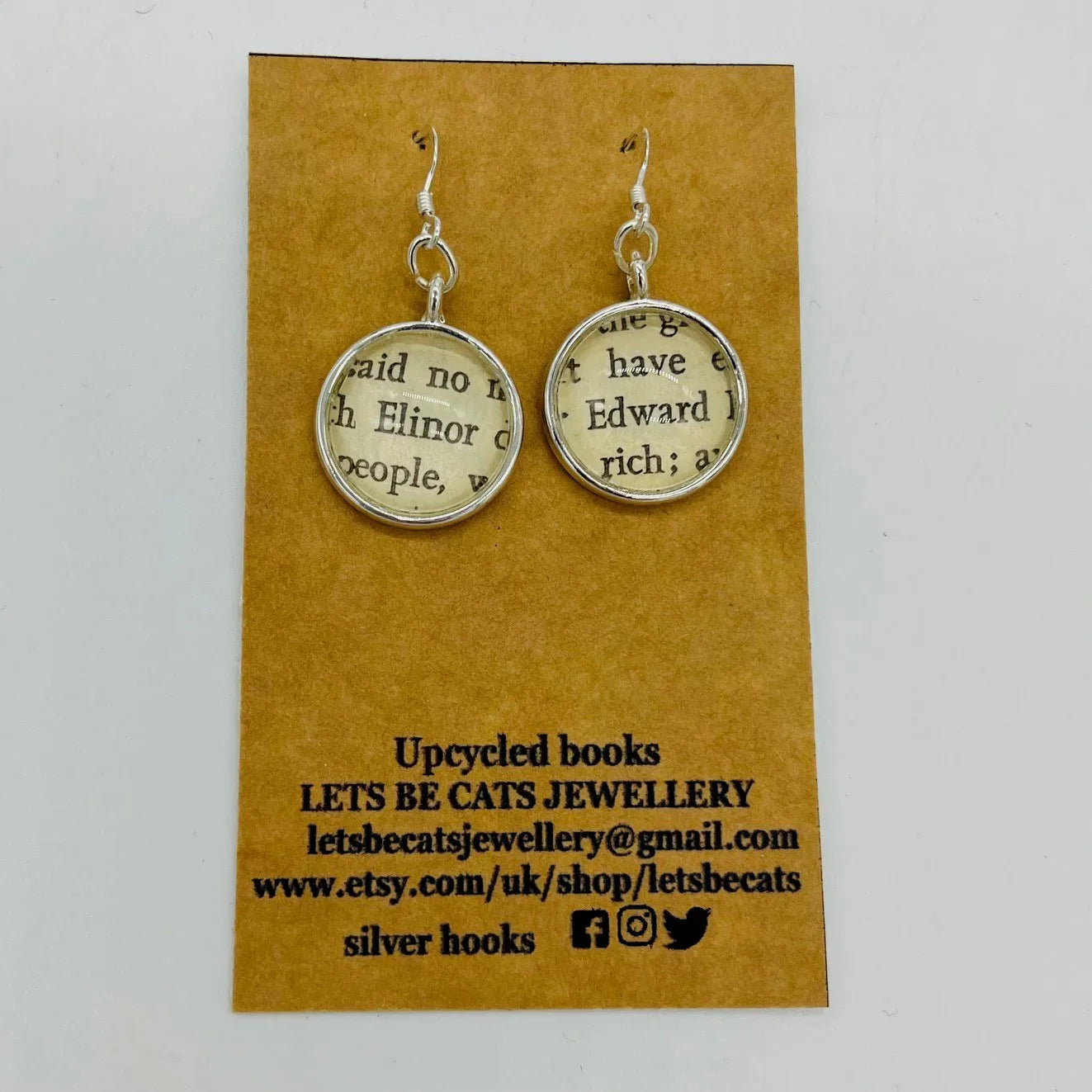 Sense and Sensibility Earrings -  Elinor & Edward