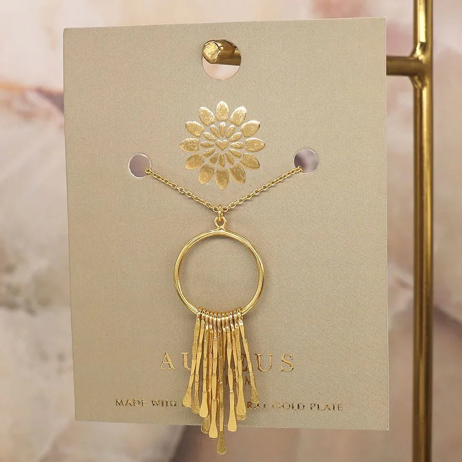 POM - Gold Plated Hoop & Multi Strand Necklace G0002