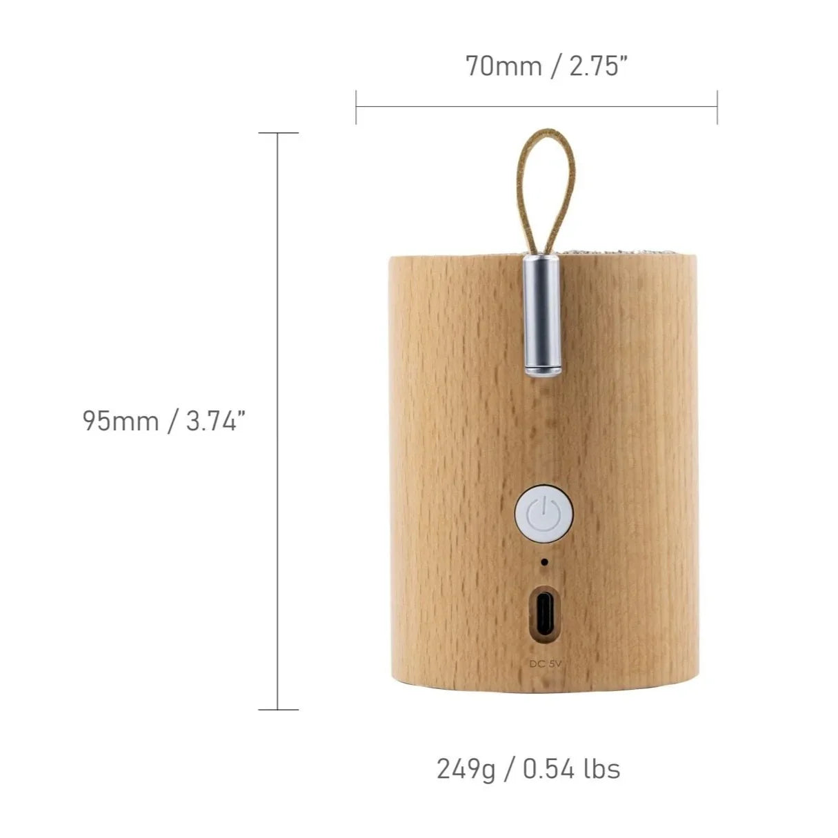 Gingko - Drum Light Bluetooth Speaker - Beech