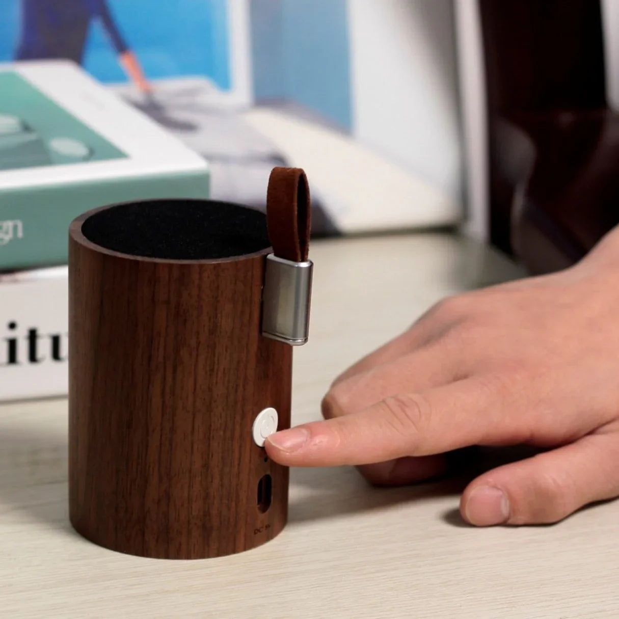 Gingko - Drum Light Bluetooth Speaker - Walnut