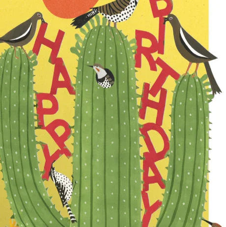 Tall Cactus Birthday Lasercut Card