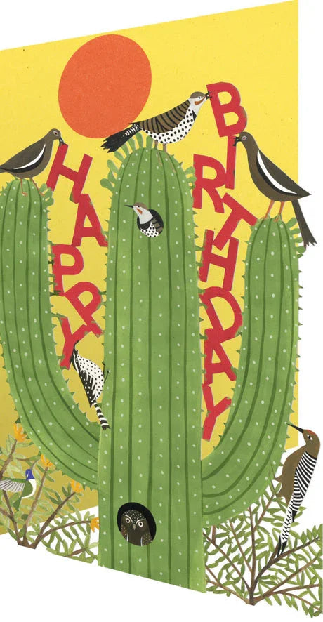 Tall Cactus Birthday Lasercut Card