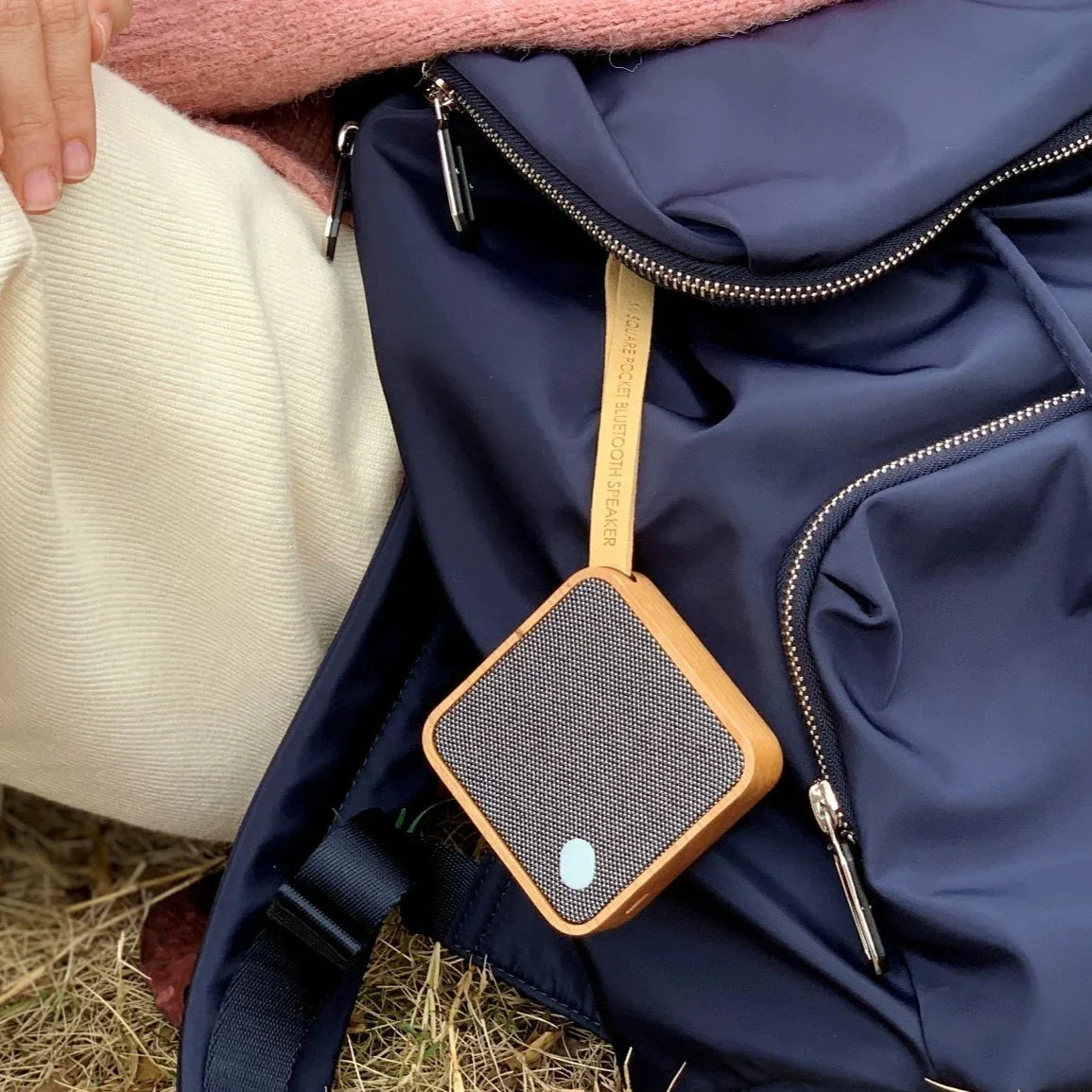 Gingko MI Square Pocket Bluetooth Speaker - Bamboo