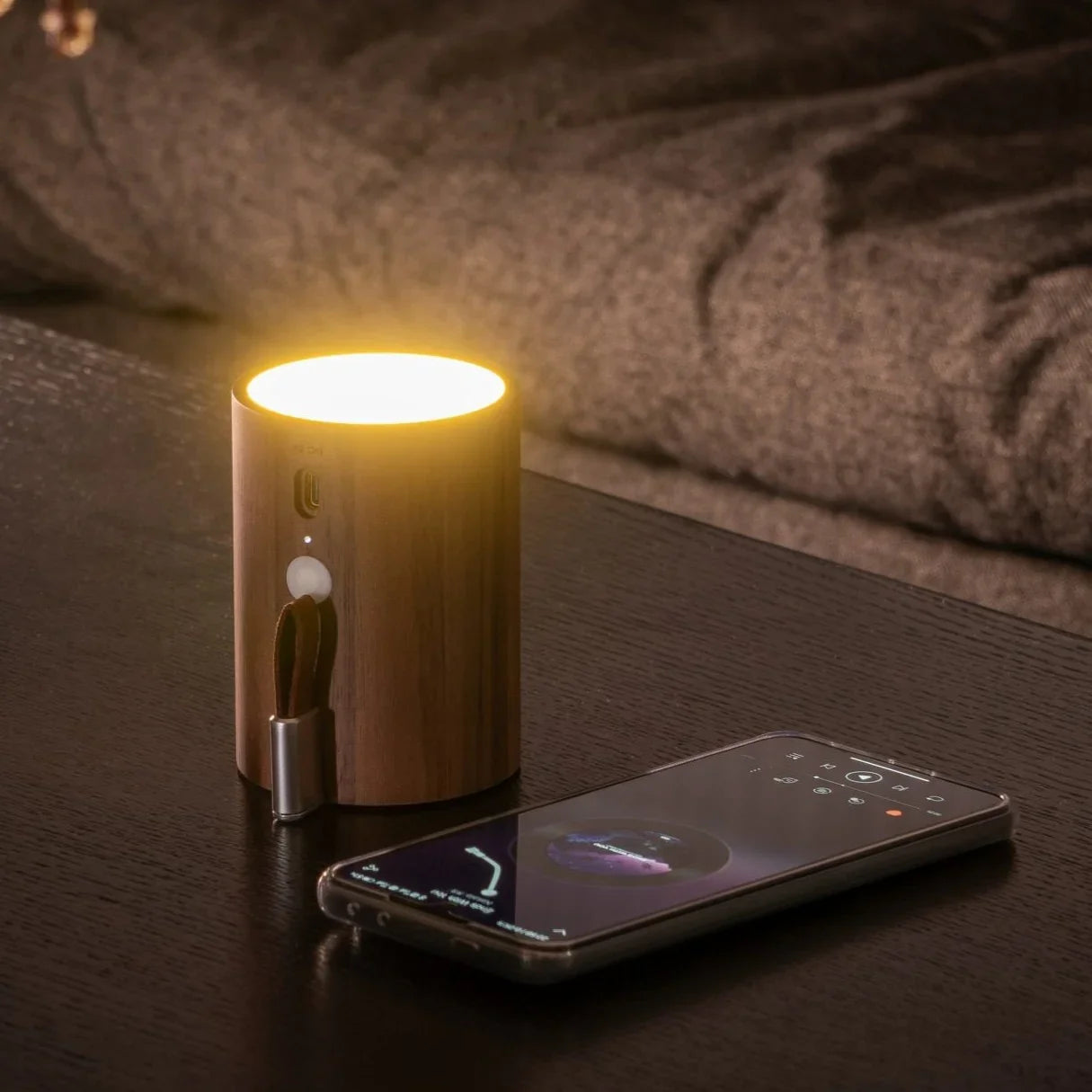 Gingko - Drum Light Bluetooth Speaker - Walnut