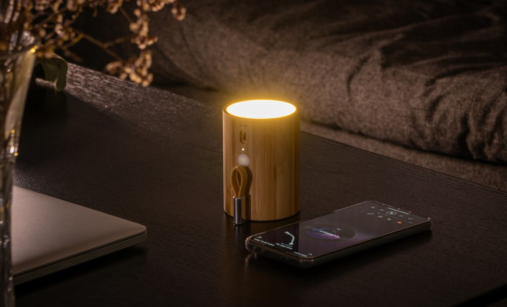 Gingko - Drum Light Bluetooth Speaker - Bamboo