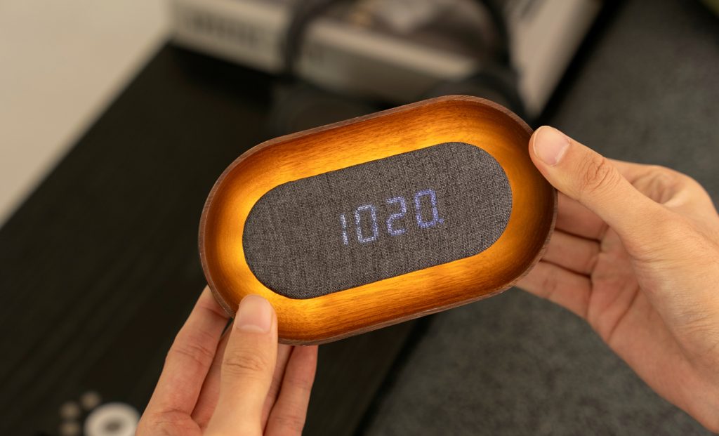 Gingko Lumos Clock - Oval Walnut