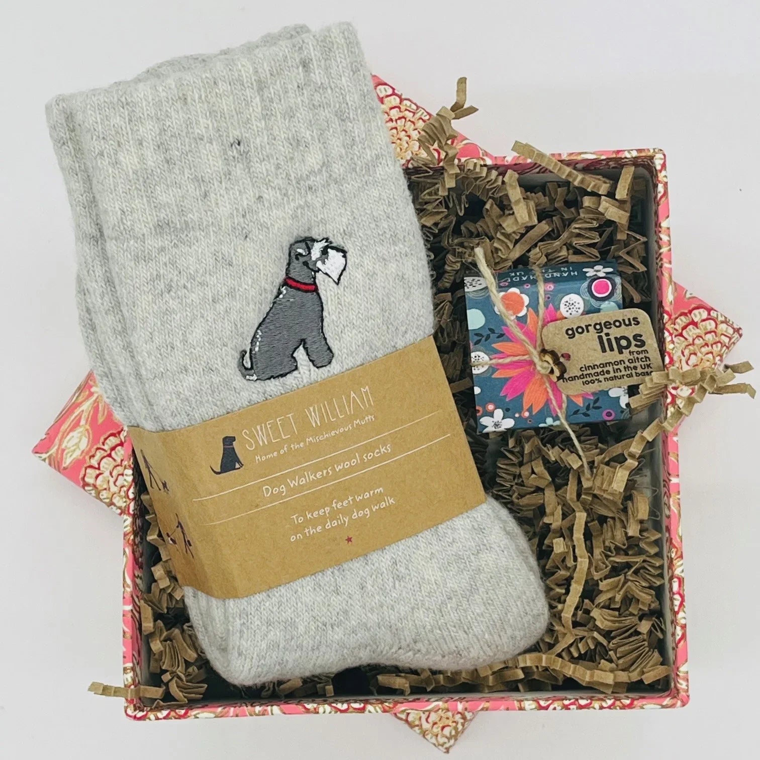 Grey Schnauzer Dog Walker's Gift Box