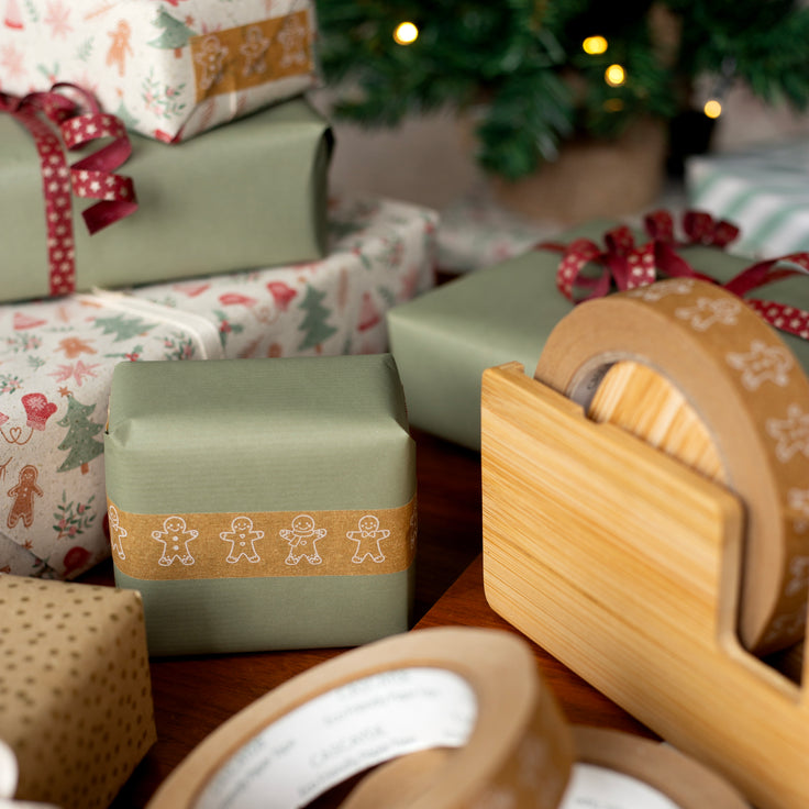 Cascayde Paper Tape 50m - Gingerbread Men (24mm wide)
