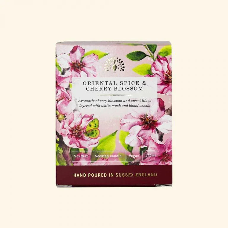 English Soap Company - Signature Oriental Spice and Cherry Blossom Scented Candle