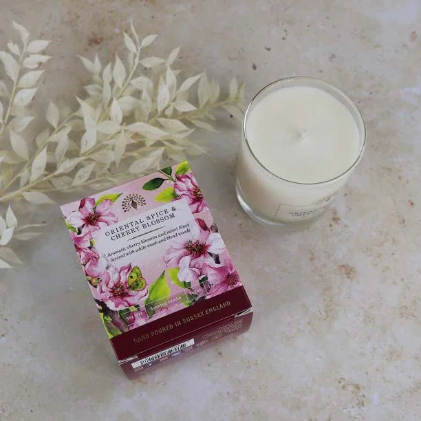 English Soap Company - Signature Oriental Spice and Cherry Blossom Scented Candle