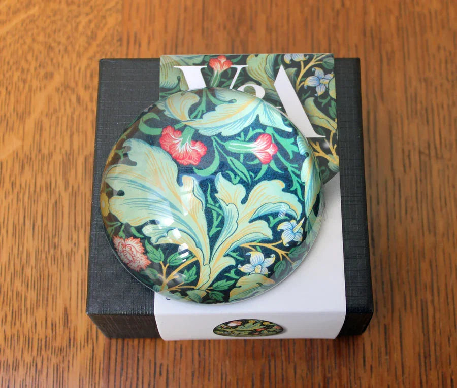 V&A Leicester Wallpaper Crystal Dome Paperweight