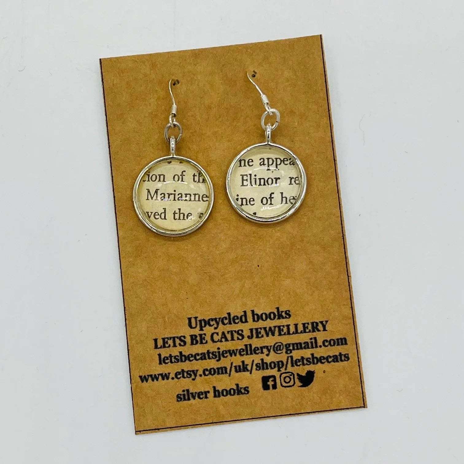 Sense and Sensibility Earrings -  Marianne & Elinor