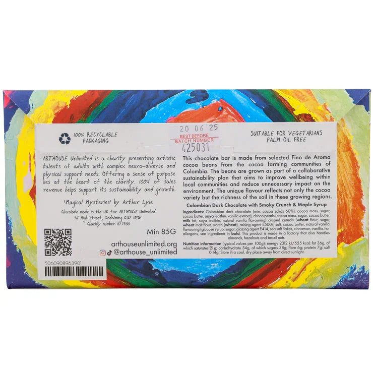 Arthouse Unlimited - Dark Chocolate with Malt Crunch, Sea Salt, Cinnamon & Vanilla