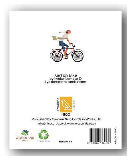 Cardiau Nico Card - Girl on Bike