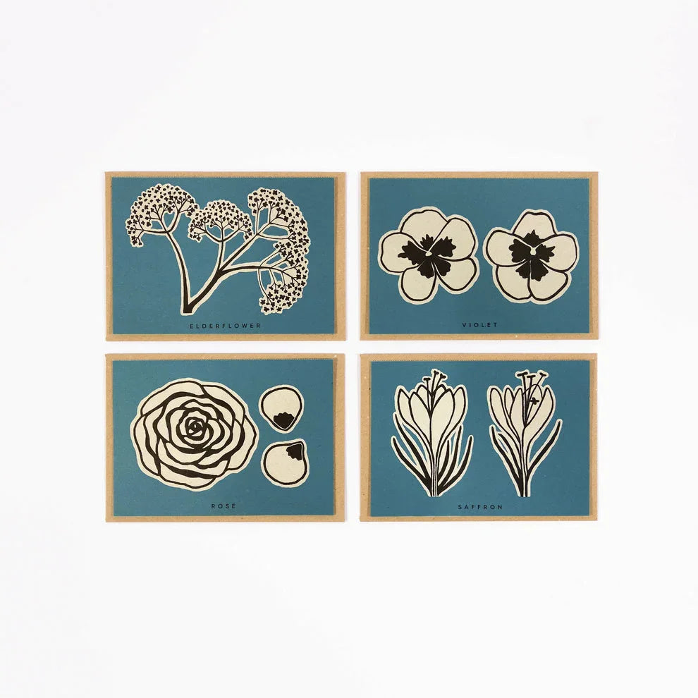 Recipe Notecard Pack (x4) - Flower