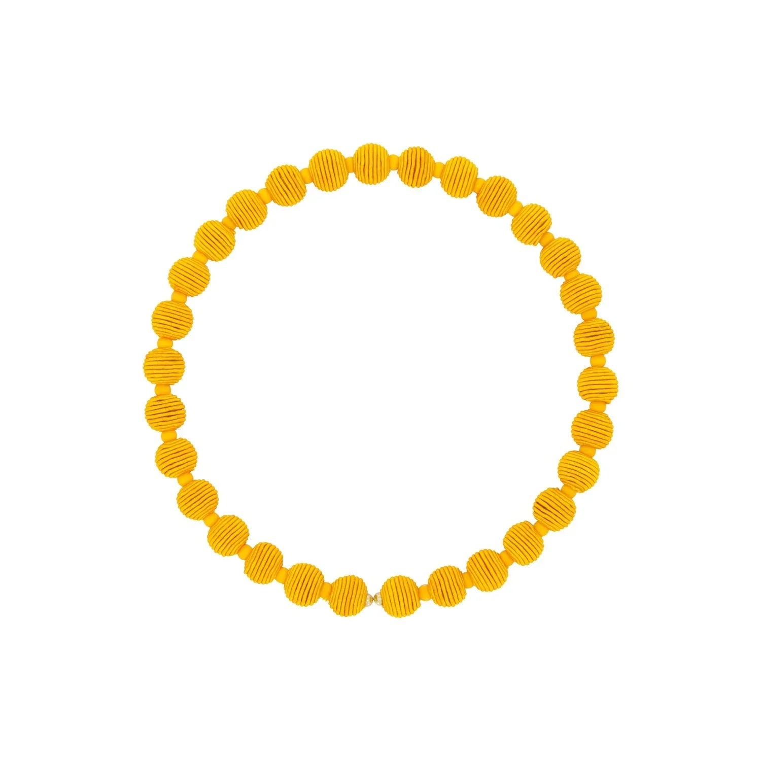Saffron Springwire Woven Ball Necklace
