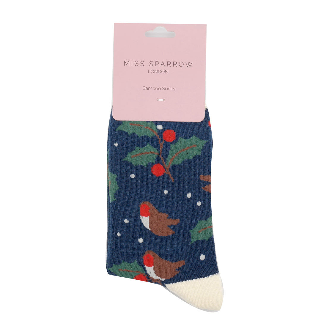 Miss Sparrow Winter Hedgerow Navy