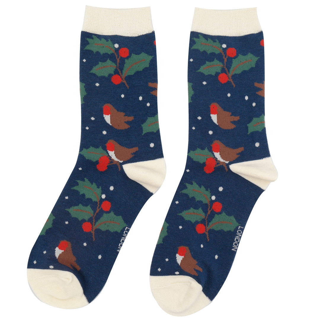 Miss Sparrow Winter Hedgerow Navy