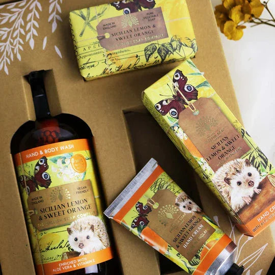 English Soap Company - Anniversary Collection - Hand & Body Gift Set - Sicilian Lemon & Sweet Orange